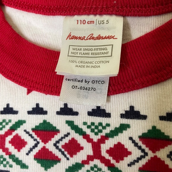 Hanna Andersson Dear Deer Christmas Holiday Pajamas size 5 / 110 - Picture 4 of 4
